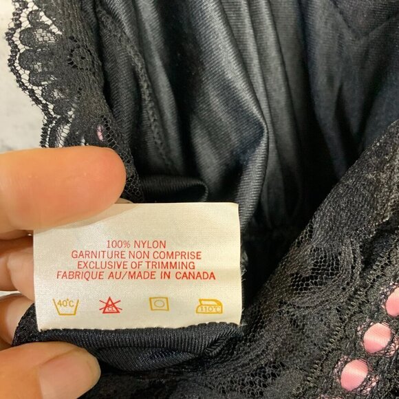 Vintage Dominique Black Satin Lace Teddy Romper Lingerie Bodysuit - Picture 11 of 11